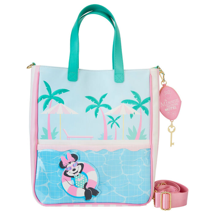 Loungefly Disney Minnie Vacation Style tote bag + coin purse-0