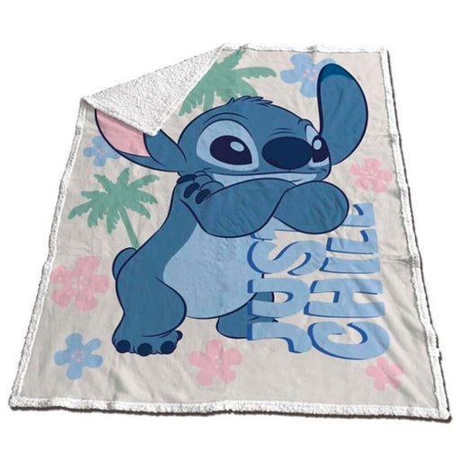 Disney Stitch coral sherpa blanket 130x170cm-1