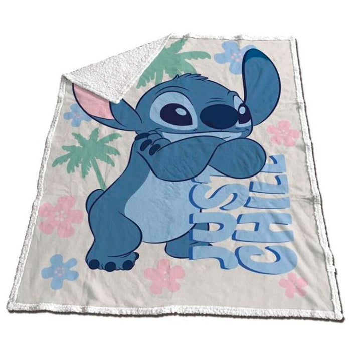 Disney Stitch coral sherpa blanket 130x170cm-1