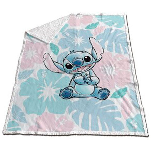 Disney Stitch coral sherpa blanket 130x170cm-1