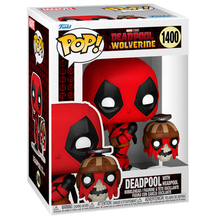 POP figure Marvel Deadpool & Wolverine Deadpool with Headpool-1