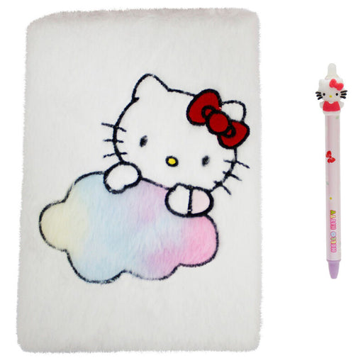 Hello Kitty plush notebook + pen set-0