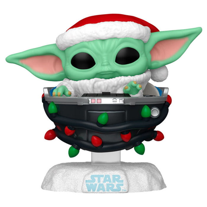 POP figure Star Wars Grogu with Santa Hat in Pram-1
