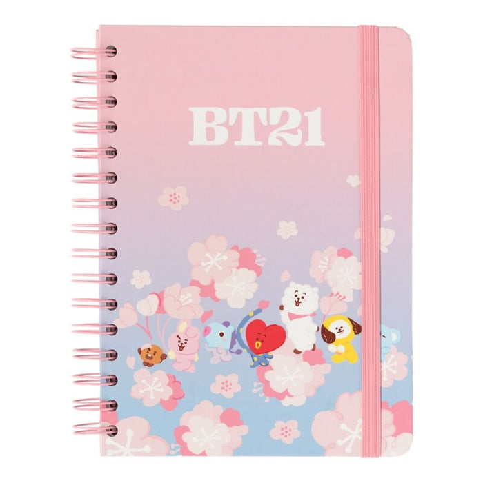 BT21 Sakura A5 notebook-0