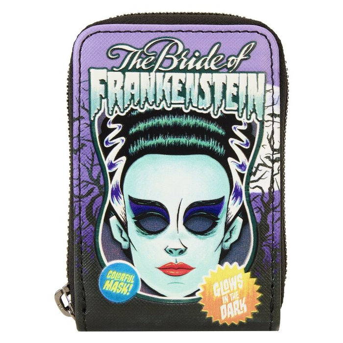 Loungefly Universal Monster Bride of Frankenstein Neon Mask card holder-0