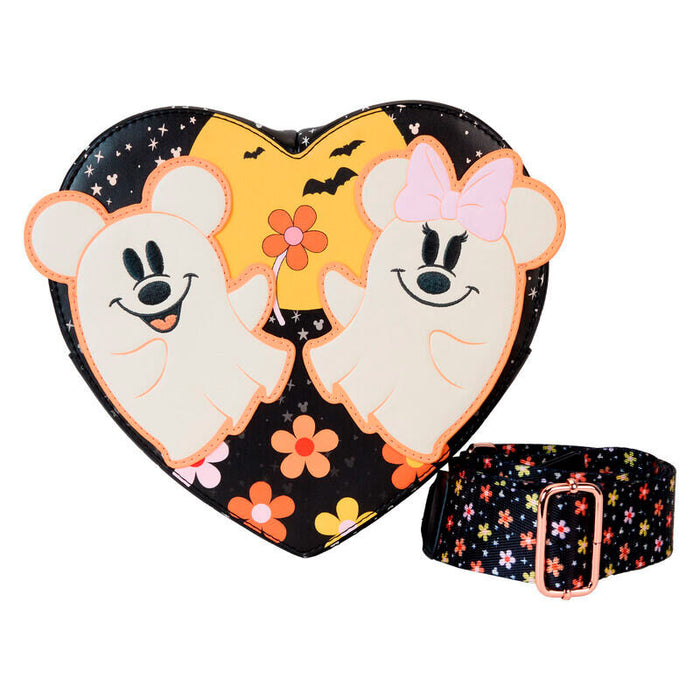 Loungefly Disney Mickey & Minnie Floral Ghost shoulder bag-0