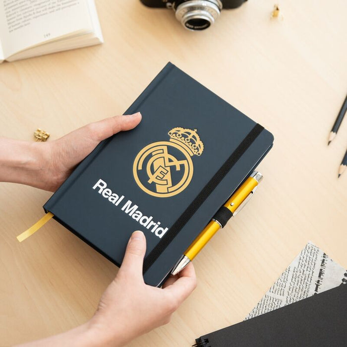 Real Madrid A5 premium notebook + projector pen-4