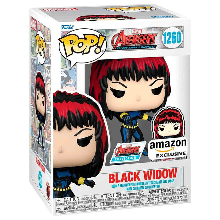 POP figure Marvel Avengers 60th Anniversary Comic Black Widow with Pin Exclusive-0