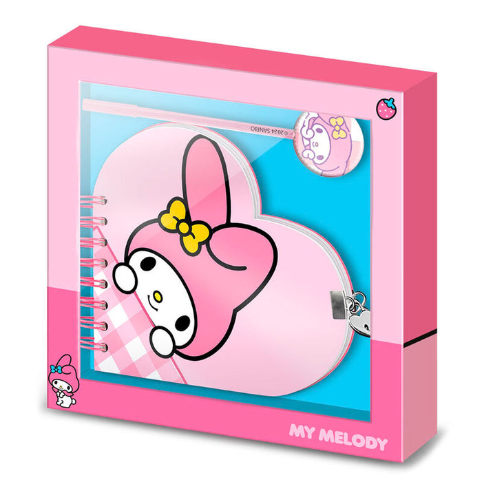 Hello Kitty My Melody diary + pen set-0