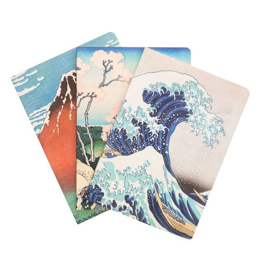 The Great Wave of Kanagawa Hokusai pack 3 A5 notebooks-0
