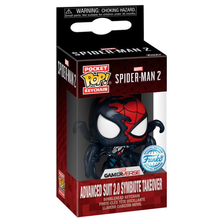 Pocket POP Keychain Marvel Spider-Man 2 Advanced Suit 2.0 Symbiote Takeover-1
