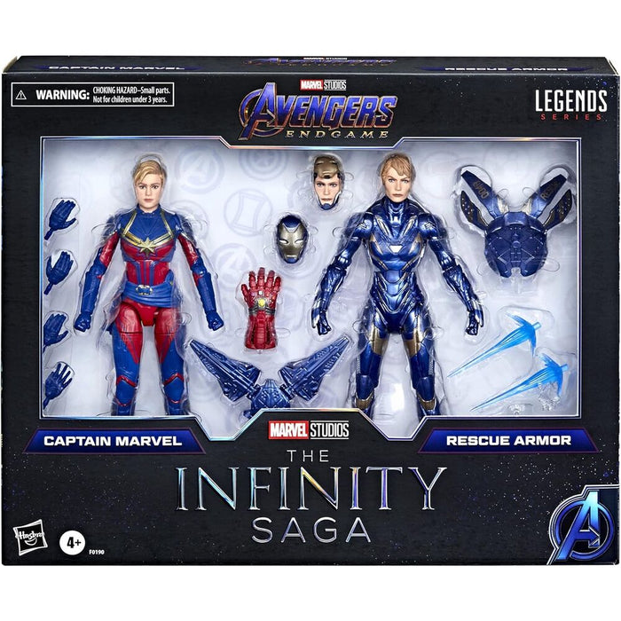 Marvel Avengers Endgame The Infinity Saga Captain Marvel & Rescue Armor pack 2 figures 15cm-0