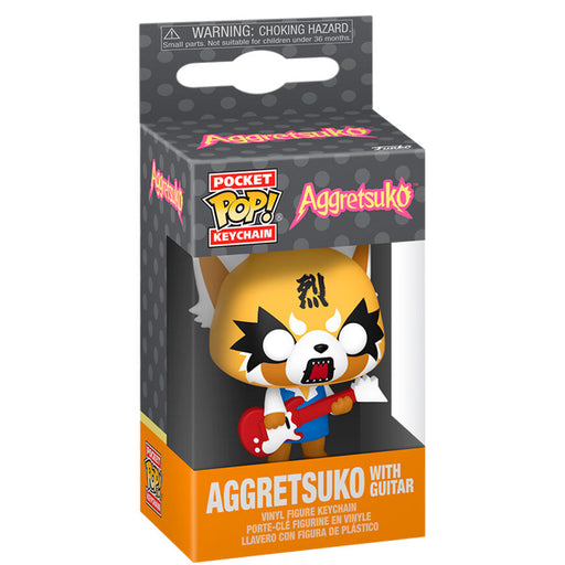 Pocket POP Keychain Aggretsuko - Aggretsuko with Guitar-0