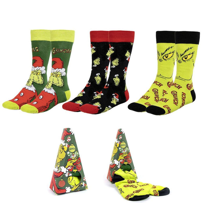 Grinch pack 3 adult socks-0