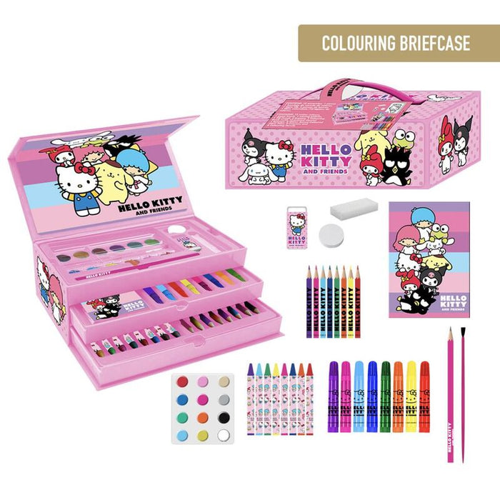 Hello Kitty colouring stationery case-1