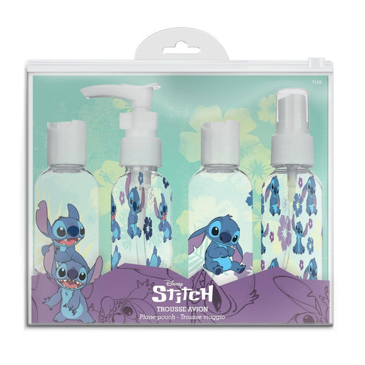 Disney Stitch Travel bag 4 refillable bottles-1