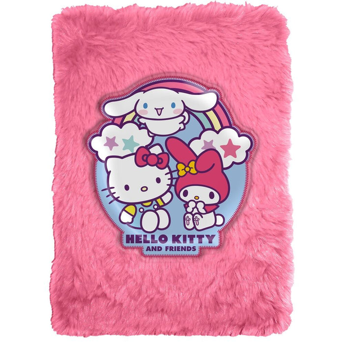 Hello Kitty and Friends A5 Plush notebook-1
