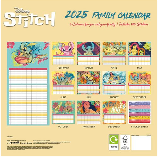 Disney Stitch Family planning calendar-0