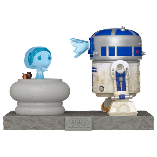 POP figure Deluxe Star Wars R2-D2 and Princess Leia Hologram-0