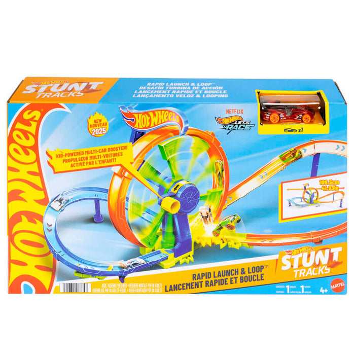 Hot Wheels Stunt Tracks Rapid Launch & Loop-1