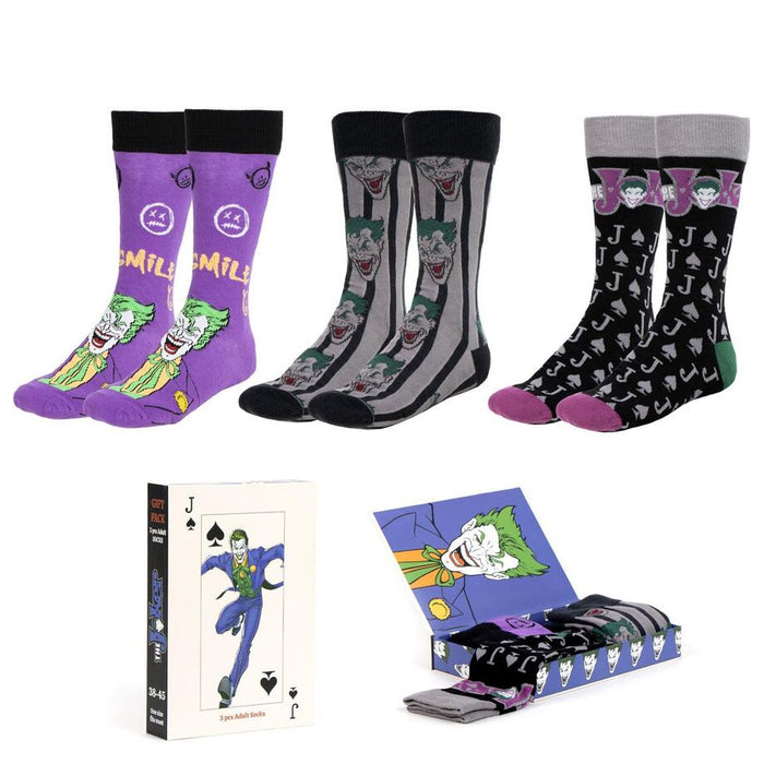 DC Comics Joker pack 3 adult socks-0