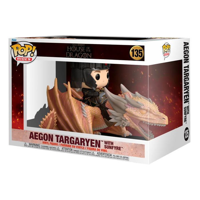 POP figure Rides House of the Dragon Aegon Targaryen with Sunfyre-1