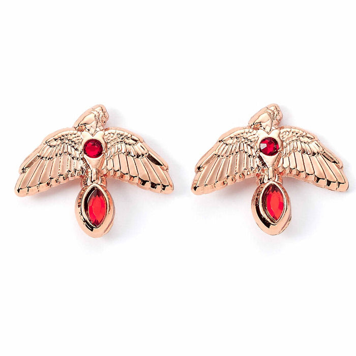 Harry Potter Fawkes Rose earrings-2