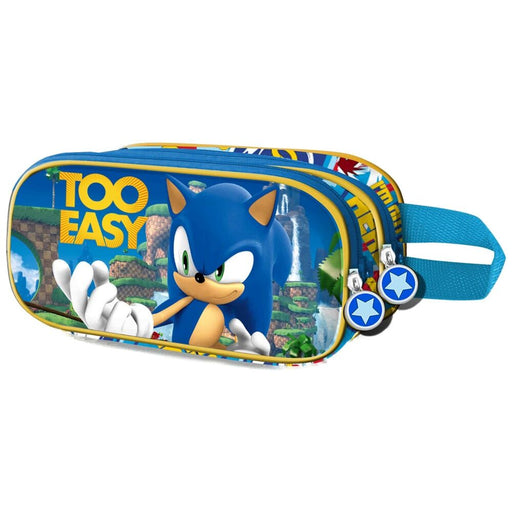 Sonic the Hedgehog Easy double 3D pencil case-1