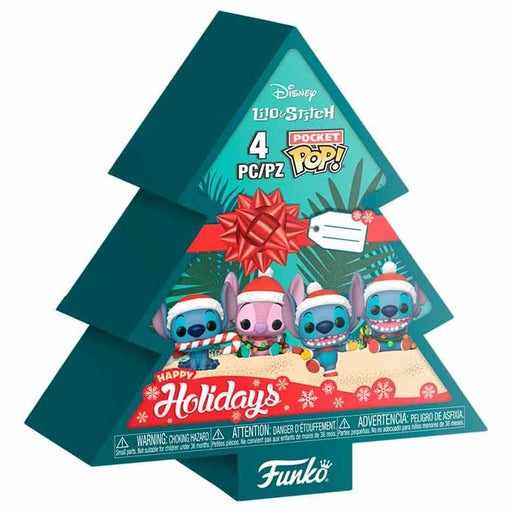 Pocket POP pack 4 figures Disney Stitch Tree Holiday-1