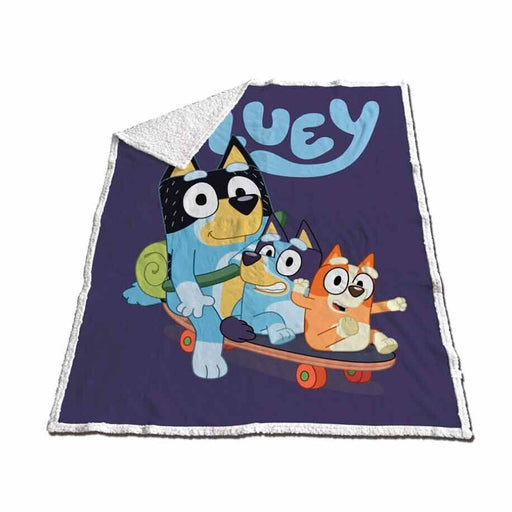 Bluey Coral sherpa blanket 120x150cm-1