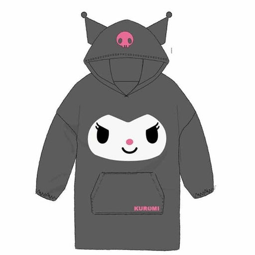Hello Kitty Kuromi oversize sweatshirt coat adult coral-1