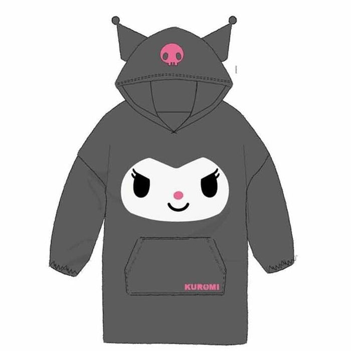 Hello Kitty Kuromi oversize sweatshirt coat adult coral-1