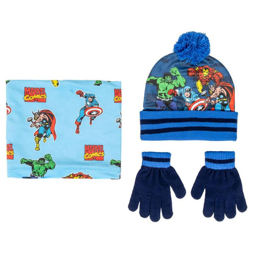 Marvel Avengers winter set snood hat gloves-1