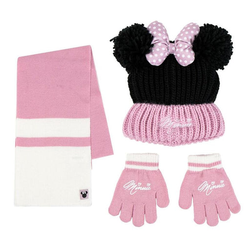 Disney Minnie winter set snood hat gloves-1