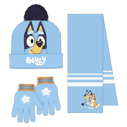 Bluey winter set snood hat gloves-1