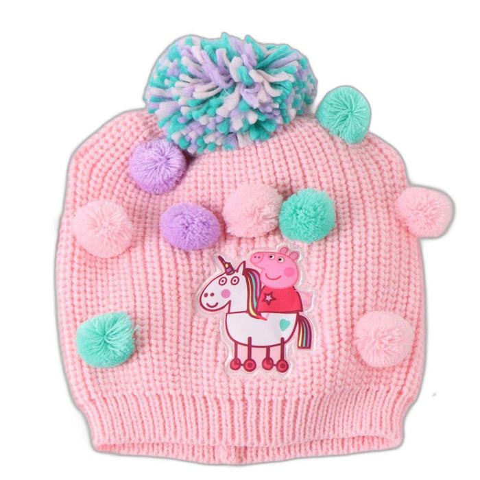 Peppa Pig winter set snood hat gloves-2