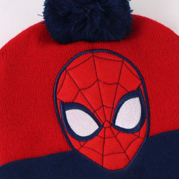 Marvel Spiderman winter set snood hat gloves-5
