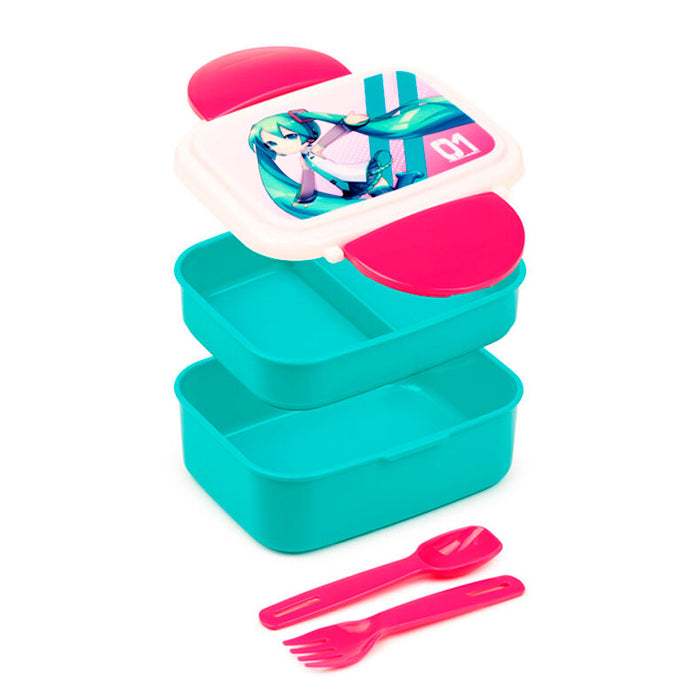Hatsune Miku lunch box + cutlery-2