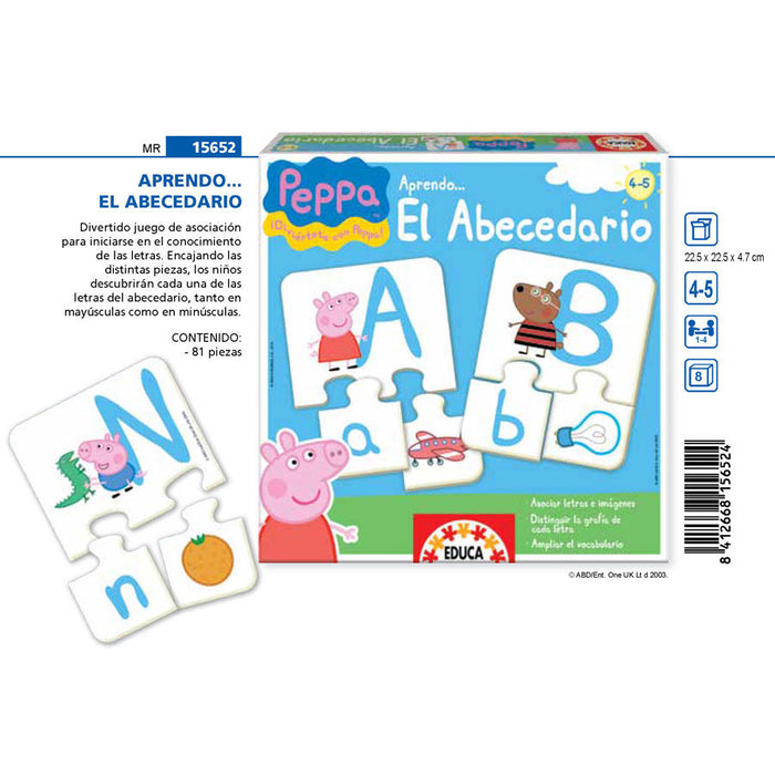 Spanish Peppa Pig Learn the Alphabet game-1