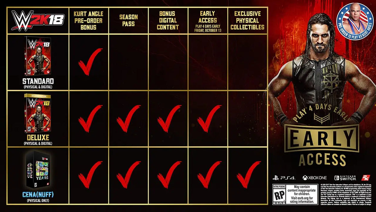 WWE 2K18 (USATO) - PS4 (RESTART)