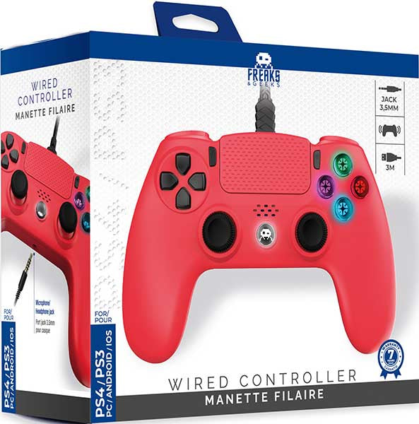 FREAKS PS4-Controller, kabelgebunden, Rot