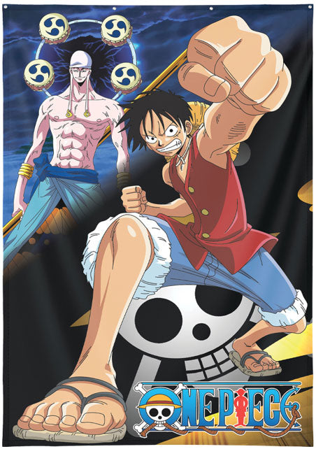 Wall Decor One Piece Monkey D.Luffy & Ener 125x85cm