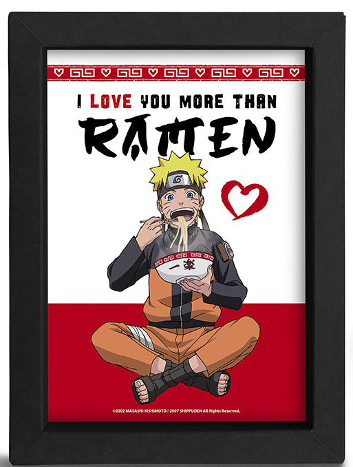 Quadro Naruto I Love You More Than Ramen