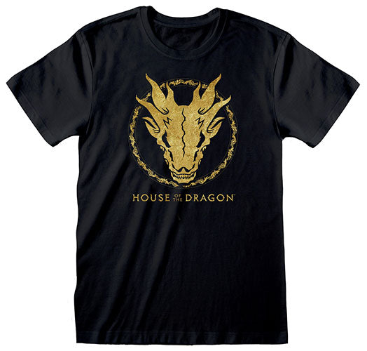 House of the Dragon Gold Ink Totenkopf XL T-Shirt