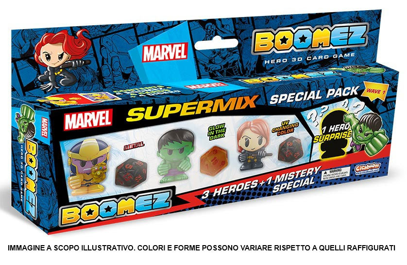 Marvel Boomez Wave 2 Blister 3 Heroes+1 Mystery Super Mix