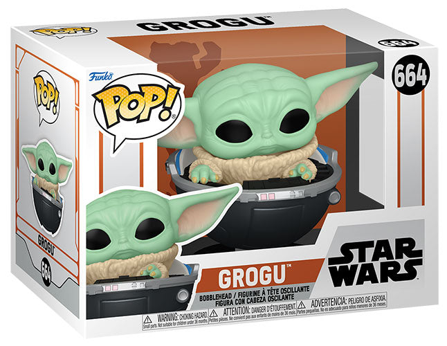 FUNKO POP Star Wars The Mandalorian Grogu w/Prama 664