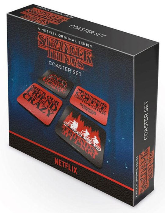 Set of 4 Stranger Things Coasters (Phrases)
