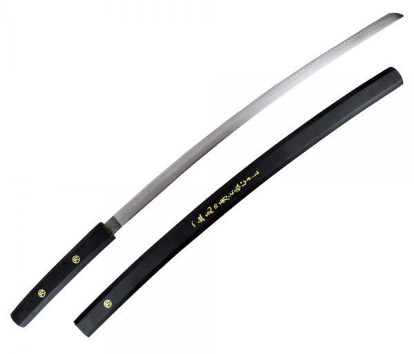 Katana Non Affilata Lupin Goemon Ishikawa Nera Iscrizioni-0
