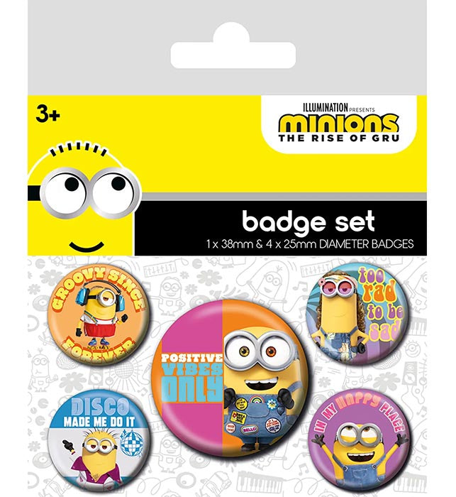 Minions The Rise of Gru Positive Vibes Pins