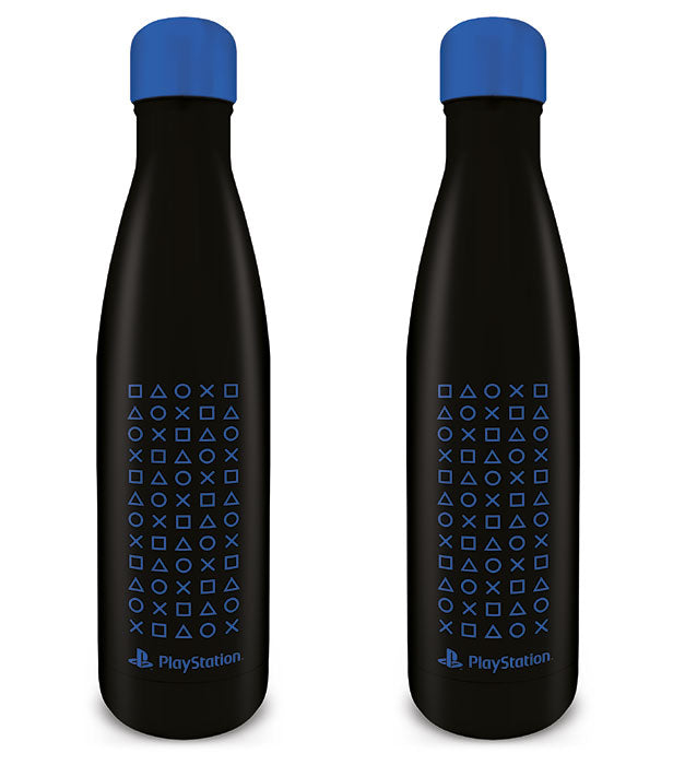 PlayStation Symbol Pattern Metal Water Bottle